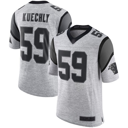 Carolina Panthers Limited Gray Men Luke Kuechly Jersey NFL Football 59 Gridiron II